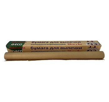 Бумага для выпечки 38см*8м BakeryLine, силиконизированная, коричневая