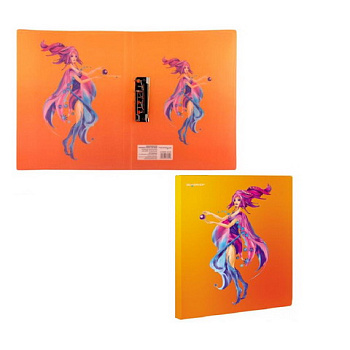 Папка с зажимом SILWERHOF Mistress of elements, плотный пластик 0,7мм, с рисунком