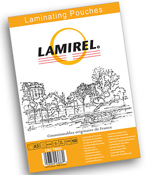 Пленка для ламинирования А3 75мкм глянцевая 100шт Lamirel