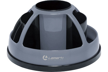 Подставка-органайзер без наполнения, 11 отделений, вращающаяся LAMARK Bonn, серая