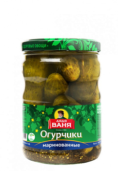 Огурчики маринованные ДЯДЯ ВАНЯ, 950г