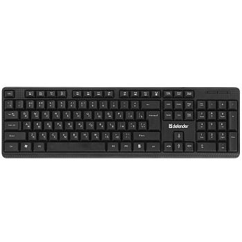 Клавиатура проводная DEFENDER Daily HB-162, USB, 104 клавиши, черная