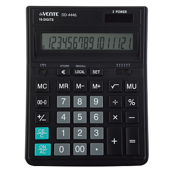 Калькулятор 16 разрядов deVENTE DD-4446, 153*199*30мм, двойное питание
