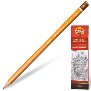 Карандаш чернографитный 6В KOH-I-NOOR 1500, профессиональный