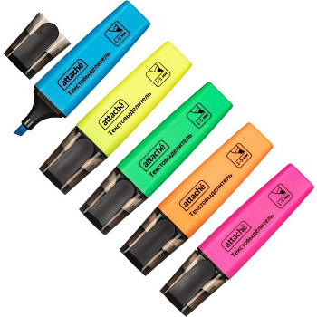 Набор текстовыделителей Attache Colored 1-5мм, 5 цветов