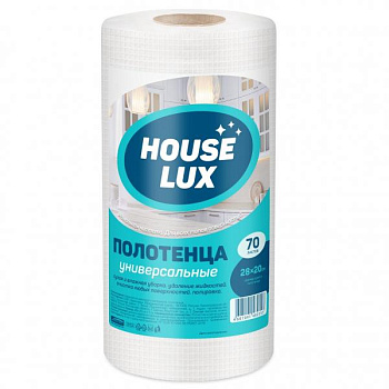 Салфетки хозяйственные в рулоне, вискозные (спанлейс) 70шт HouseLux