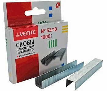 Скобы для мебельного степлера 53/10 deVENTE Repair&Craft, оцинкованные 1000 шт
