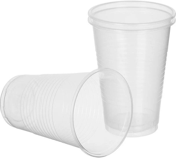 Стакан пластиковый 200мл прозрачный 100шт