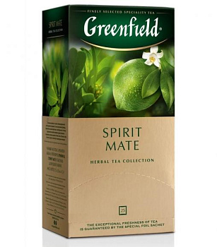 Чай пакетированный GREENFIELD Spirit Mate, мате с лаймом, 25п*2г
