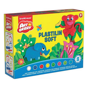 Пластилин 8цв 120г Artberry Funny Shapes