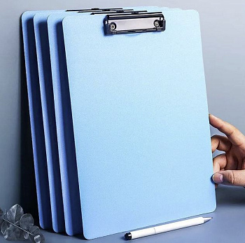 Планшет А4 CYUA, ПВХ с 1 прижимом, голубой