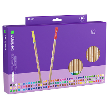 Карандаши цветные 120 цветов Berlingo SuperSoft. Pro