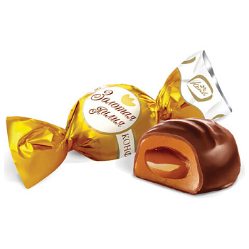 Конфеты глазированные ЗОЛОТАЯ ЛИЛИЯ (Конти) на основе тоффи, со сгущенным молоком, 1кг