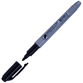 Маркер перманентный CROWN Multi Marker Slim P-505, 2мм, черный