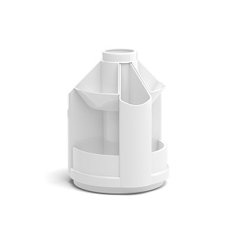 Подставка-органайзер без наполнения, 10 отделений, вращающаяся ErichKrause Mini Desk Classic, белая