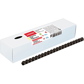 Пластиковые пружины для переплета 14мм (для сшивания 81-100л) 100шт deVENTE, черные