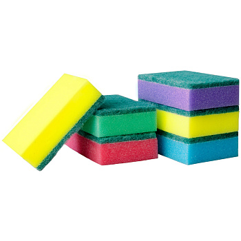 Губка для мытья посуды 10шт, 26*80*53мм OfficeClean