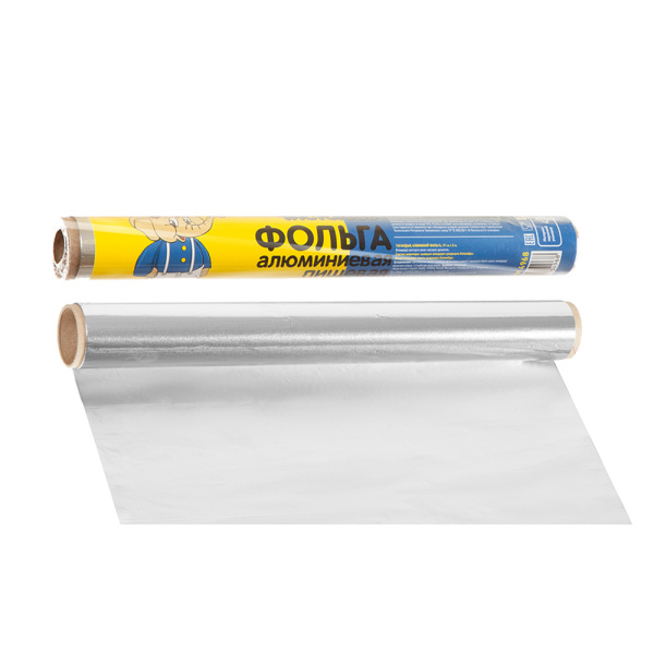 Фольга алюминиевая 29см_8м, 9мкм, Мамонтенок Чистолюб