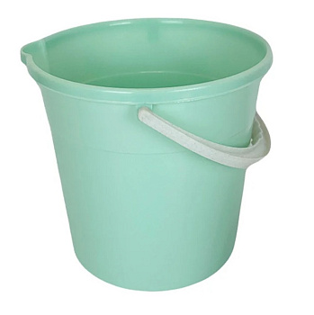 Ведро пластиковое 7л МУЛЬТИПЛАСТ, пищевое, с носиком, мятное