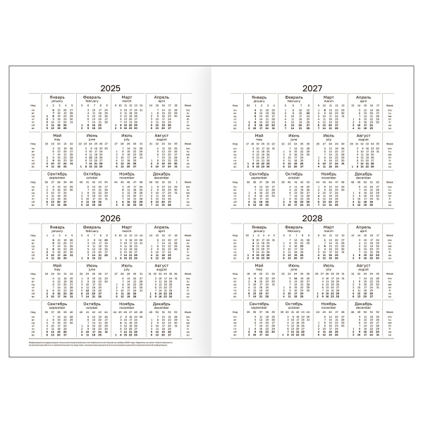 2_Ежедневник 2025 А5 BG, бумвинил, черный 168л