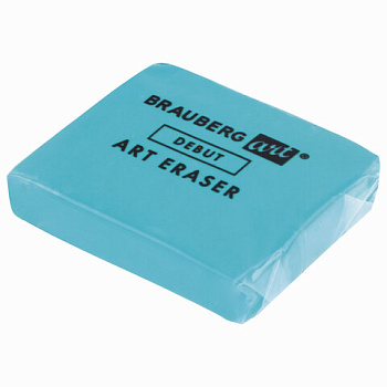 Ластик-клячка художественный 40*36*10мм BRAUBERG Art Debut, супермягкий, голубой