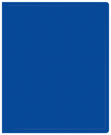 Папка на 2 кольцах, корешок 40мм, пластик 0,5мм, BURO, синяя