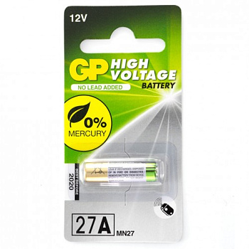 Батарейка A27 (мини мизинчиковые) MN27-алкалиновая GP High Voltage, 1шт на блистере