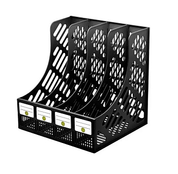 Лоток вертикальный 4 секции сборный DOLCE COSTO, черный