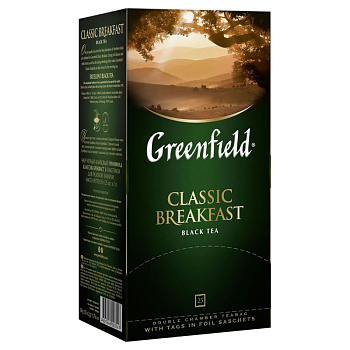 _Чай пакетированный GREENFIELD Classic Breakfast, черный классический, 25п*2г