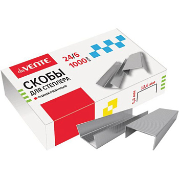 Скобы для степлера №24/6 1000шт до 30л deVENTE