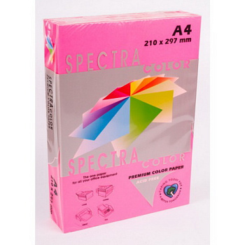 _Бумага цветная А4 80 г/м2 розовая неон (Cyber Red №350) 250л Spectra