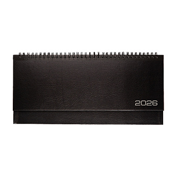 Планинг настольный 2026 ATTOMEX Orion, бумвинил, тиснение фольгой, черный 64л