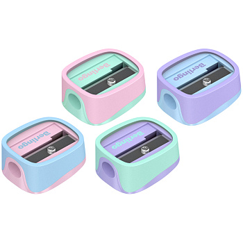 Точилка без контейнера, 1 отверствия Berlingo Haze, ассорти