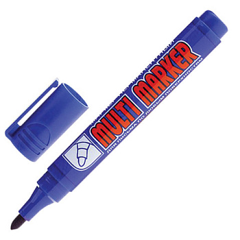 Маркер перманентный CROWN Multi Marker CPM-800, 3мм, синий