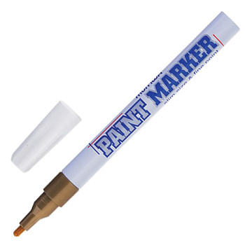Маркер-краска лаковый (paint marker) MunHwa Slim 2мм, нитро-основа, золотой