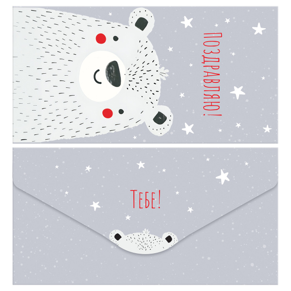 2_Конверт для денег Funny friends, 85_164мм, глянцевая ламинация MESHU, ассорти