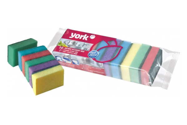 2_Губка для мытья посуды 10шт, 25_80_50мм YORK MIDI