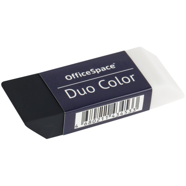 Ластик для чернографитных карандашей 59_21_10мм OfficeSpace Duo Color, ассорти