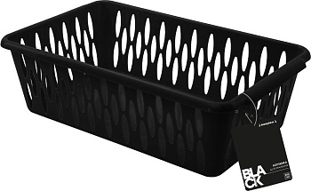 Корзинка универсальная 1,9 литра, 24,2*14,5*7,1см KEEPLEX Black S, пластик, черная