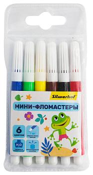 Фломастеры-МИНИ 6 цветов SILWERHOF Веселые друзья