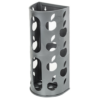 Держатель-контейнер для пакетов, мешков, бахил ЛАЙМА Apple 37,5*16*13см, графит