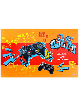 Альбом для рисования А4 24л, скоба PROF-PRESS Игровая темя