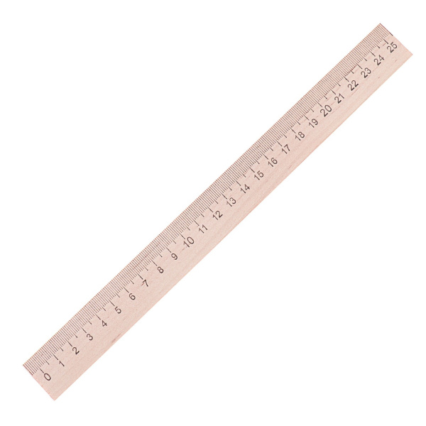 Линейка деревянная 25см