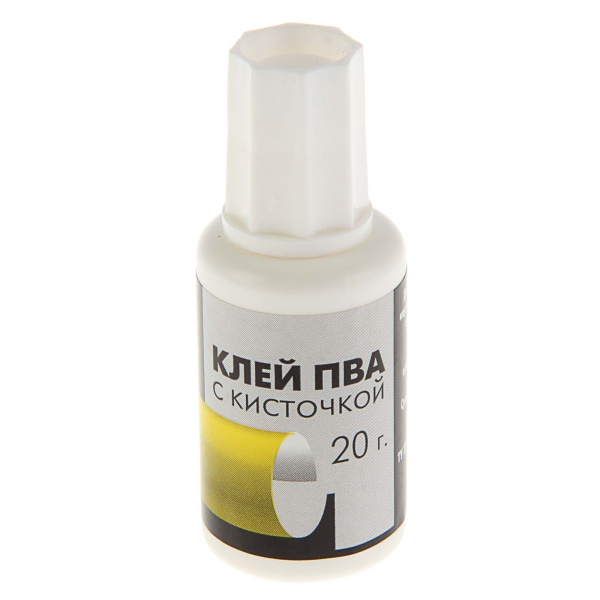Клей ПВА 20г с кисточкой ГАММА