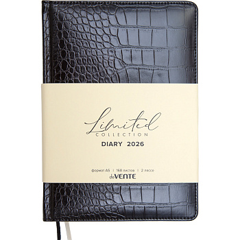 Ежедневник 2026 А5 deVENTE Belcanto, под кожу, черный 168л