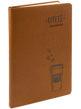 Ежедневник недатированный А5 PROF-PRESS Coffee Line, под кожу, коричневый 136л