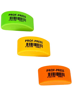 Ластик для чернографитных карандашей 45*20*15мм PROF-PRESS Bright Day, ассорти