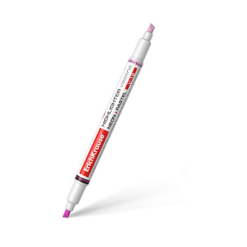 Текстовыделитель двусторонний ErichKrause Liquid Visioline V-16 Neon+Pastel, розовый