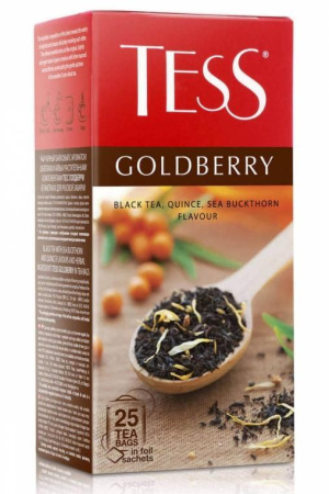 Чай пакетированный TESS Goldberry, черный с облепихой и айвой, 25п_1,5г
