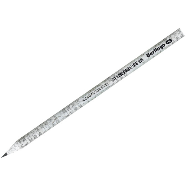 Карандаш чернографитный HB Berlingo Paper Pencil, ассорти